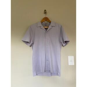 Madewell mens button down short sleeve polo size small purple lavender